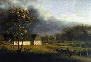 Jens Juel A Storm Brewing Behind a Farmhouse in Zealand china oil painting reproduction